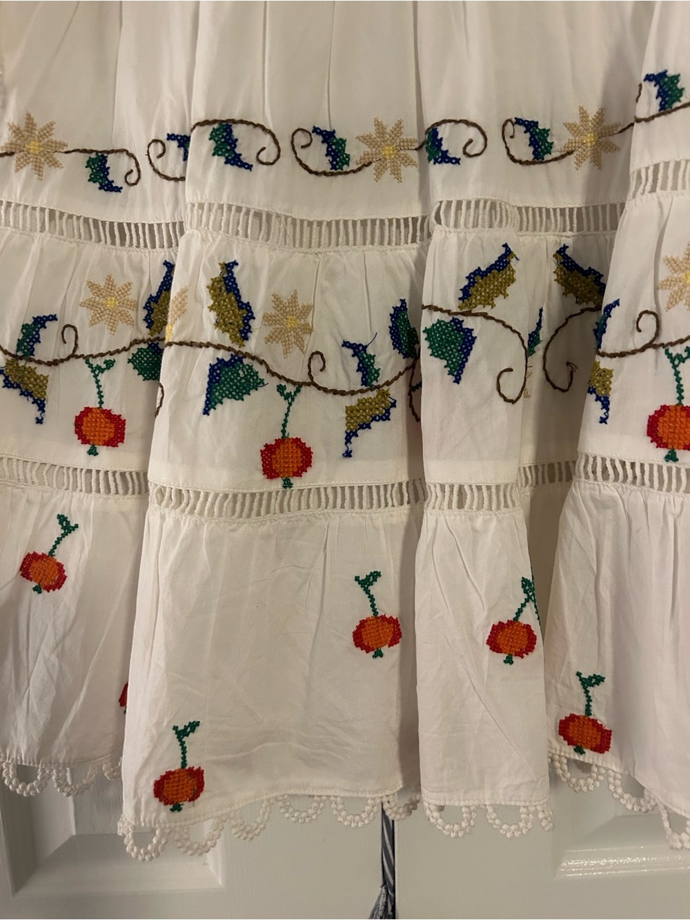 FARM Rio White Logo Tag Cotton Dress never worn - Picture 6 of 9